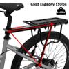 Aikolesa Rear Bike Bicycle Cargo Rack, Aluminum Alloy Bicycle Pannier Rack for Back of Bike Carrier Rack with Quick Release Mountain Road Bike Rear Racks 110-165 lbs Capacity Universal view 2