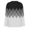 Teacher Outfits for Women Curved Hem Spring Horror Shirts for Women Long Sleeve Loungewear Striped Patchwork Grey XL view 4