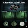 4K Night Vision Monocular  Helmet-Mounted NVG Goggles, Head-Mounted Infrared Night Vision w/ 1968ft Range, 58MP Photos, 4K Video, 8X Zoom, USB-C Rechargeable, 512GB Support view 4