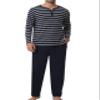 Yukiuiny Mens Pyjama Loungewear Sets Comfy Lounge Nightwear Long Sleeve Cotton Pocket Tops Plaid Pants view 4