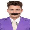BC GOODS BY Men's Handlebar Black Mustache | Perfect Cosplay Accessory for Adult and Teens | Synthetic Fiber Facial Hair for Halloween Party and Themed Play view 1