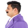 BC GOODS BY Men's Handlebar Black Mustache | Perfect Cosplay Accessory for Adult and Teens | Synthetic Fiber Facial Hair for Halloween Party and Themed Play view 4