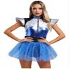 Freebily Alien Costume for Women Space Fighter Outfit Astronaut Bodysuit Leotard Tutu Dress Blue 4X-Large view 4