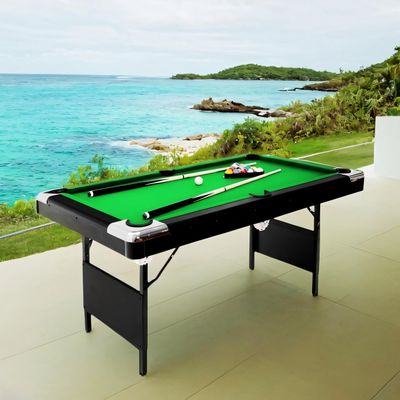 6.3FT Billiard Pool Table, Green Felt Top, Black Frame,6.3FT Game Table,Billiards, Pool Table, Children's Billiard Table, Children's Pool Table, Family Game Table, Table Pool, Indoor Game,