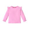 LYSMuch 1-7T Toddler Baby Girls Blouse Long Sleeve Ruffle Shirt Solid Top Clothes (3-4 Years,Pink) view 1