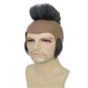 BC GOODS BY Mens Guy Mohawk Wig  Edgy, and Comfortable Design  Adult Flame-Retardant Synthetic Fiber Wig for Halloween Cosplay, and Themed Parties - Black & White Mixed view 2