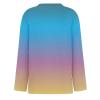 Womens Sweatshirt Country Long-Sleeved Homewear Shirts Ladie's Hem Xmas Cotton Gradient Shirt Womans Patchwork Multi S view 4