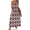TVCATYE Playing Cards Pattern Suspender Dresses Womens Sexy Ankle Length Frock Chemise Sleeveless Casual Flowy Home Long Skirt Black view 1