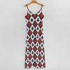 TVCATYE Playing Cards Pattern Suspender Dresses Womens Sexy Ankle Length Frock Chemise Sleeveless Casual Flowy Home Long Skirt Black view 3