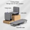 Folding Camping Cot with Mattress, Heavy Duty Sleeping Cot Bed with 6-speed Adjustment, Emergency Sleepovers Bed with Universal Wheel, 250 KG Weight Capacity, Home Office Vacation Hospital(180x90cm/70 view 3
