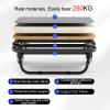 Folding Camping Cot with Mattress, Heavy Duty Sleeping Cot Bed with 6-speed Adjustment, Emergency Sleepovers Bed with Universal Wheel, 250 KG Weight Capacity, Home Office Vacation Hospital(180x90cm/70 view 4