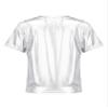 CHICTRY Kids Girls Boys Jazz Hip Hop Shiny Metallic Dance T-Shirt Music Festival Party Performance Sparkly Tops Silver 11-12 Years view 2