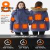 Hecusma Blue 2024 Heated Jackets for Women-S view 4