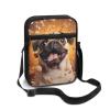 TSOVTHRID Cute Brown Pug Dog Nut Pattern Messenger Bag, Portable Crossbody Shoulder Bag Travel Waist Pouch Cross-Body Bag Satchel Bags Smart Phone Case Purse with Adjustable Shoulder Strap view 2