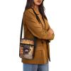 TSOVTHRID Cute Brown Pug Dog Nut Pattern Messenger Bag, Portable Crossbody Shoulder Bag Travel Waist Pouch Cross-Body Bag Satchel Bags Smart Phone Case Purse with Adjustable Shoulder Strap view 4