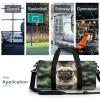 Gym Bags Small Long Ears French Bulldog Duffel Bag Overnight Bag with Shoe Compartment Carryon Bag for Men Women view 3
