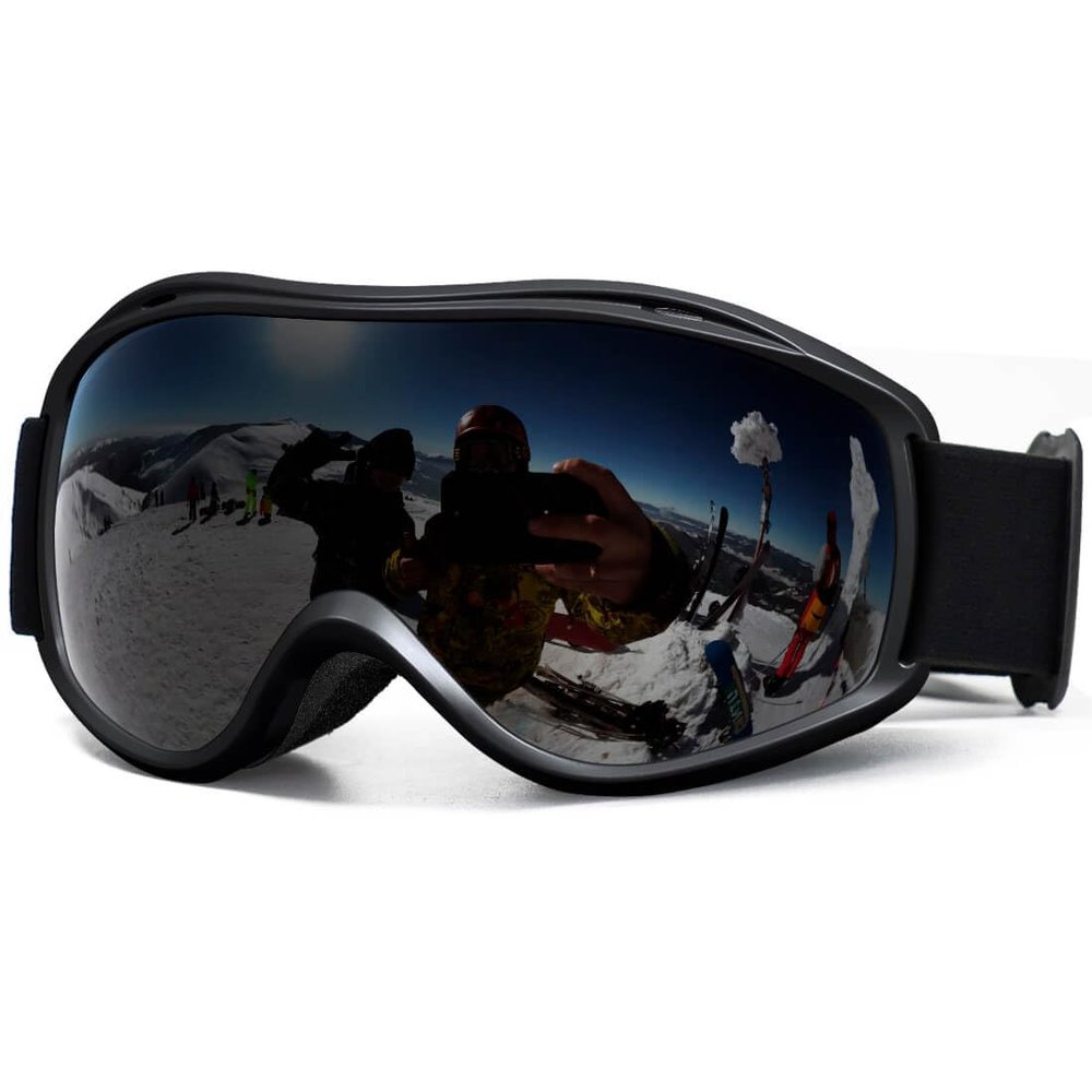 AVV Ski Goggles UV Protection, Anti-Fog Snowboard Snow Goggles OTG for Men Women Adults & Youths