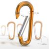 6 PCS Carabiner Keychain Clip -3" Aluminum Carabiner D Ring, Caribeener Clips, Spring Snap Hook for Keychain Clip (Gold+red+Purple) view 3