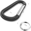 6 PCS Carabiner Keychain Clip -3" Aluminum Carabiner D Ring, Caribeener Clips, Spring Snap Hook for Keychain Clip (Gold+red+Purple) view 4