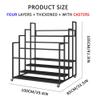 Yoga Mat Holder Basket, Large Yoga Mat Storage Cart with Wheels, Yoga Mat Rack Foam Rollers Organizer, Commercial Rack for Yoga Mat Foam Roller Storage for Gym/Yoga Studio Hold 30 Exercise Mats(Black, view 2