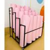 Yoga Mat Holder Basket, Large Yoga Mat Storage Cart with Wheels, Yoga Mat Rack Foam Rollers Organizer, Commercial Rack for Yoga Mat Foam Roller Storage for Gym/Yoga Studio Hold 30 Exercise Mats(Black, view 3