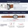 19mm Black Ostrich Leather Watch Band Deployment Clasp Quick Release Handmade Strap Butterfly Buckle Replacement Wristband for Men, Christmas Father's Day Gift for Dad Son Husband DH-181D-B-19MM view 2