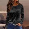 2024 Open Back Tops for Women Long Sleeve Outdoor Peplum T Shirts Womens Summer Slacking Cotton Print Ladies Patchwork view 2