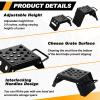 DaisyInner 2 Pcs Adjustable Moto Starting Block Footrest Dirt Bike, Black view 2