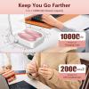3-in-1 Electric Hand Warmers Rechargeable 2 Pack,14000mAh Portable Dual-Sided Handwarmer with Charging Case, 3 Levels Fast Heating Pocket Warmers,Gifts for Men,Women,Raynauds,Hunting Gear(Pink) view 3