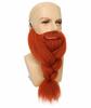 BC GOODS BY Mens Giant Ginger Red Braided Beard and Mustache Set view 3