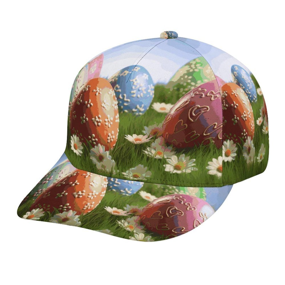 Baseball Cap Sunscreen Visor Hats Adjustable Lovely Easter Egg Sun Caps Golf Dad Hat for Men Women