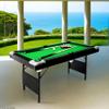 6.3FT Family Pool Table, Green Felt Top, Includes Balls and Cues,6.3FT Billiard Table, 6.3FT Game Table,Billiards, Pool Table, Children's Billiard Table, Children's Pool Table, Family Game Table view 1