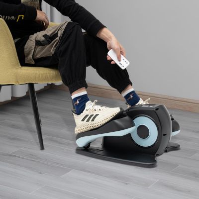 Seated Elliptical Under Desk Bike Pedal Exerciser, Mini Elliptical Machines with Remote Control 5 Speeds & 3 Modes, Portable Trainer Rehab Bike Pedal Exerciser for Seniors Home Leg Foot Fitness