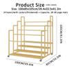 Yoga Mat Storage Rack, Home Gym Studio Organizer Large Yoga Mat Storage Cart for Foam Roller, Movable Sports Equipment Storage Rack with Wheels(Gold,4 Tier-39.4x33.5x41.3in) view 2