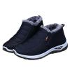 HHHCHPM Men's Winter Casual Slip-On Boots - Warm, Waterproof, and Snowproof with Furry Lining - Short Ankle Design (Blue,8) view 1