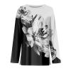 Business Casual Tops for Women Plus Size Spring Classic T Shirts Ladie's Long Sleeve Home Comfort Slim Shirt Black XXL view 3