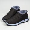 Hhhchpm Men's Winter Casual Slip-On Boots - Warm, Waterproof, and Snowproof with Furry Lining - Short Ankle Design (Brown,9) view 2