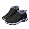 HHHCHPM Men's Winter Casual Slip-On Boots - Warm, Waterproof, and Snowproof with Furry Lining - Short Ankle Design (Brown,9.5)
