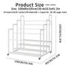 Yoga Mat Storage Rack, Home Gym Studio Organizer Large Yoga Mat Storage Cart for Foam Roller, Movable Sports Equipment Storage Rack with Wheels(White,4 Tier-39.4x33.5x41.3in) view 2