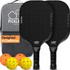 BAGAIL Pickleball Paddles, USAPA Approved Fiberglass Surface Pickleball Set, Lightweight Pickle Ball Rackets with 4 Balls, 1 Bag, Designed in California for Traction and Stability - 2 Pack, Black view 1