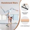TONGMO Gymnastics Pirouette Bar for Handstands Training, 2 PCS Wood Pirouette Bar Handstand Floor Bars for Gymnast Training view 4