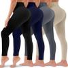 4 Pack Leggings for Women Butt Lift High Waisted Tummy Control No See-Through Yoga Pants Workout Running Leggings view 1