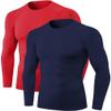 Men's Compression Long Sleeve Shirts, Cool Dry Sports Workout Shirts Underwear Athletic Baselayer Running Tops 1/2 Pack view 1