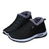 Hhhchpm Men's Winter Casual Slip-On Boots - Warm, Waterproof, and Snowproof with Furry Lining - Short Ankle Design (Black,7.5) view 1