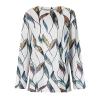 3/4 Length Sleeve Womens Tops Homewear Floaty Holiday Blouse for Women Basic Long Sleeve O-Neck Soft Shirts Green XXL view 3