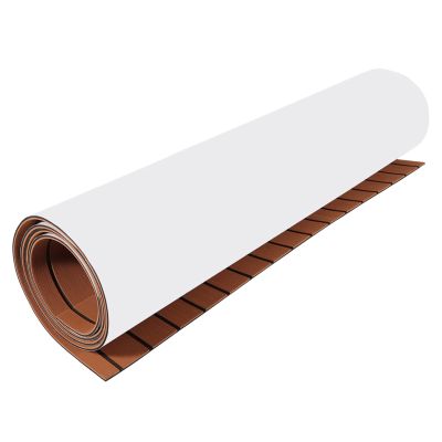 35.4"X94.5" EVA Foam Marine Boat Yacht Faux Teak Flooring Mat Decking Sheet Pad, Non-Slip and Self-Adhesive Flooring for Motorboat Fishing Boat RV Floor Kayak Swimming Pool (Brown with Black Stripes)