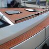 35.4"X94.5" EVA Foam Marine Boat Yacht Faux Teak Flooring Mat Decking Sheet Pad, Non-Slip and Self-Adhesive Flooring for Motorboat Fishing Boat RV Floor Kayak Swimming Pool (Brown with Black Stripes) view 3
