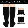 Sarfel Black Soccer Socks Youth Soccer Socks Girls 6-8 Black Baseball Socks Youth Kids Soccer Socks Boys Soccer Socks Kids 6-8 view 2
