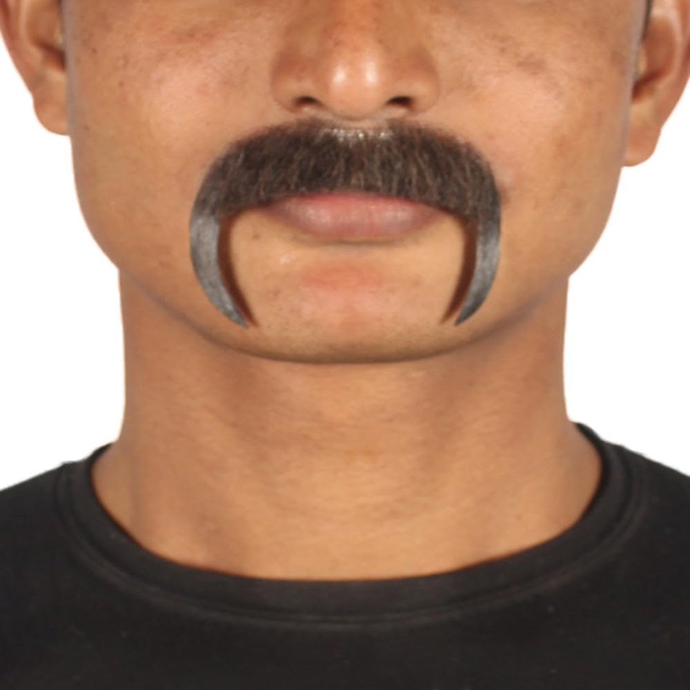 BC GOODS BY Adult Footballer Aron Mustache - Mixed Brown Design, Flame-Retardant Synthetic Fiber
