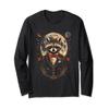 raccoon dressed as gentleman in tuxedo and smoking Long Sleeve T-Shirt view 1